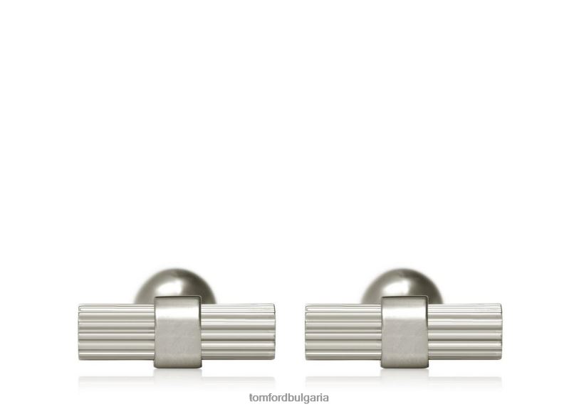 мъже аксесоар раирани t копчета за ръкавели бяло злато TOM FORD B880D989