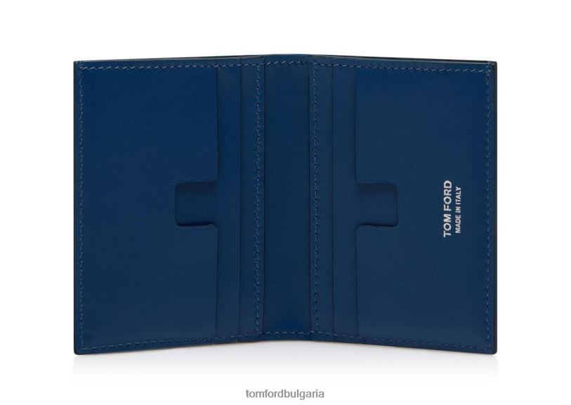 мъже аксесоар сгъваем картодържател с лъскав отпечатан крокодил ултрамарин TOM FORD B880D797