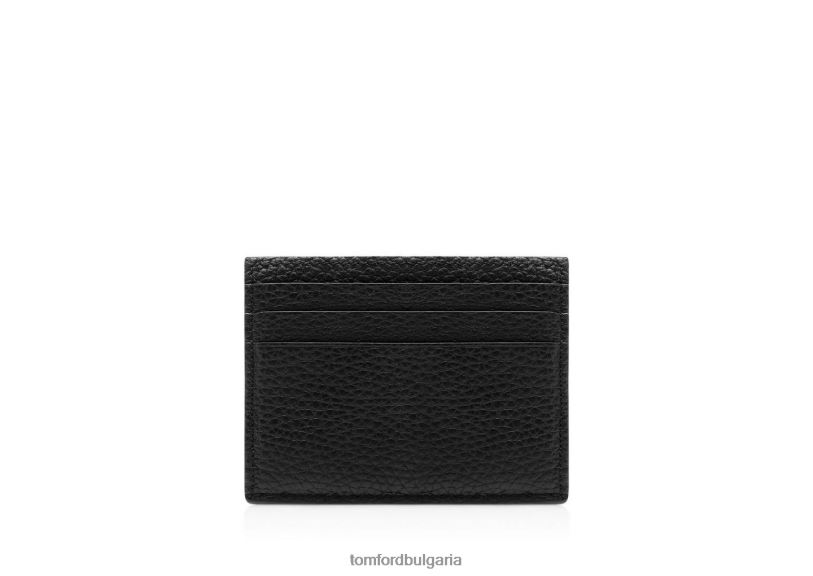 мъже аксесоар класически картодържател от зърнеста кожа черен TOM FORD B880D799