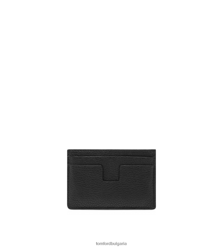 мъже аксесоар класически картодържател от зърнеста кожа черен TOM FORD B880D804