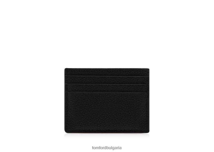 мъже аксесоар картодържател от зърнеста кожа черен TOM FORD B880D810