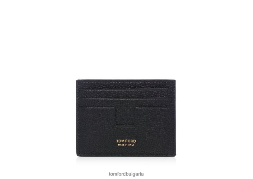 мъже аксесоар картодържател от зърнеста кожа черен TOM FORD B880D814