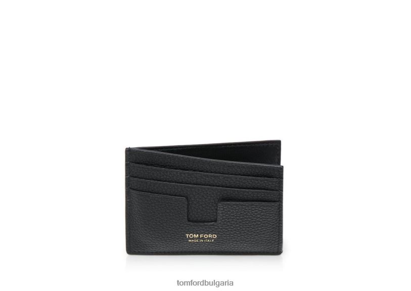 мъже аксесоар картодържател от зърнеста кожа черен TOM FORD B880D814