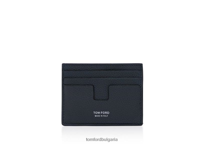 мъже аксесоар картодържател от зърнеста кожа среднощно синьо TOM FORD B880D815