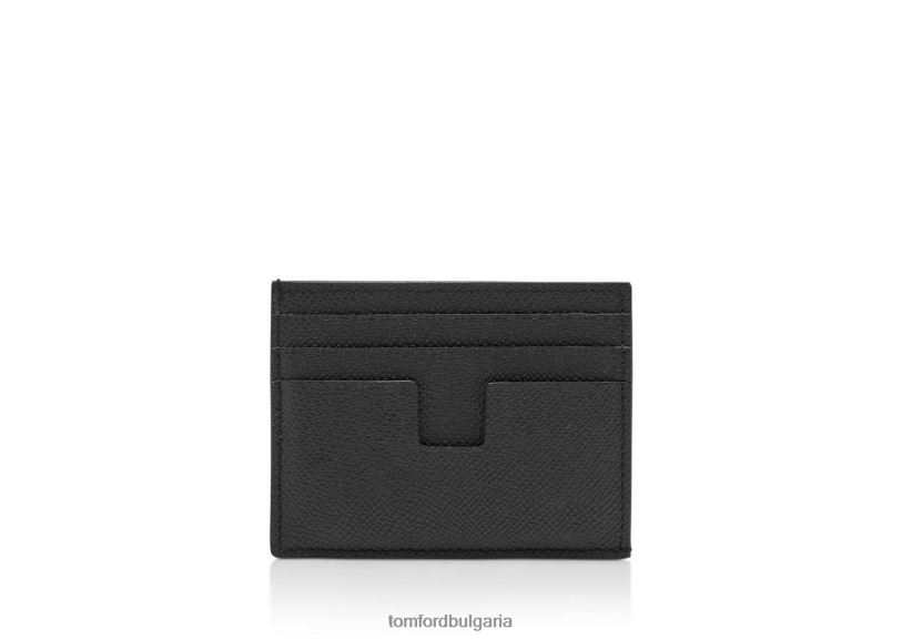 мъже аксесоар дребнозърнист кожен картодържател черен TOM FORD B880D817