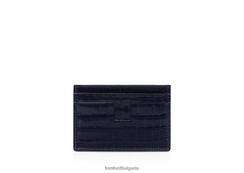 мъже аксесоар класически картодържател с лъскав отпечатан крокодил мастило TOM FORD B880D823