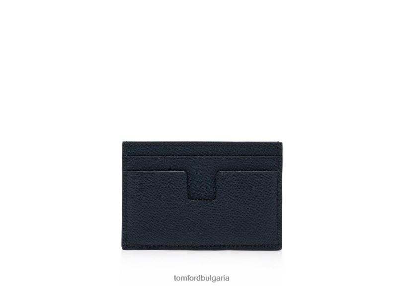 мъже аксесоар класически картодържател от дребна зърнеста кожа среднощно синьо TOM FORD B880D824