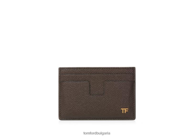 мъже аксесоар дребнозърнист кожен картодържател черен TOM FORD B880D828