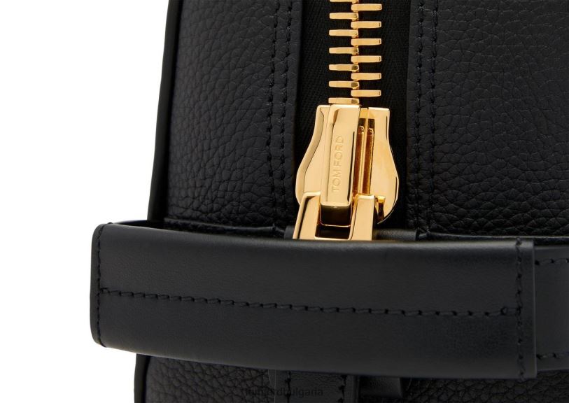 мъже аксесоар тоалетна чанта от зърнеста кожа черен TOM FORD B880D838