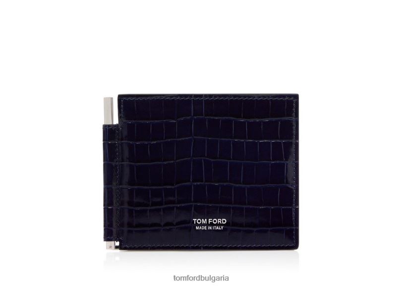 мъже аксесоар портфейл с щипка за пари с крокодил с лъскав печат мастило TOM FORD B880D839