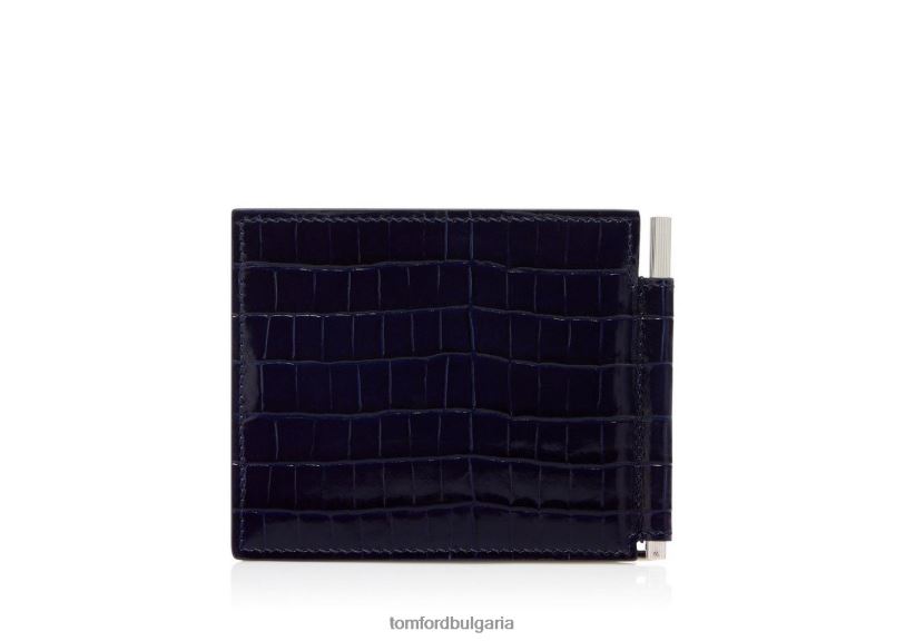 мъже аксесоар портфейл с щипка за пари с крокодил с лъскав печат мастило TOM FORD B880D839