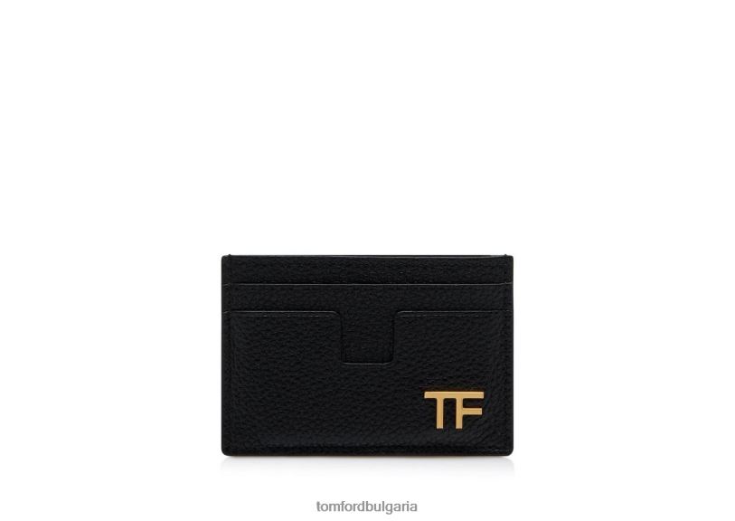 мъже аксесоар картодържател от зърнеста кожа черен TOM FORD B880D848