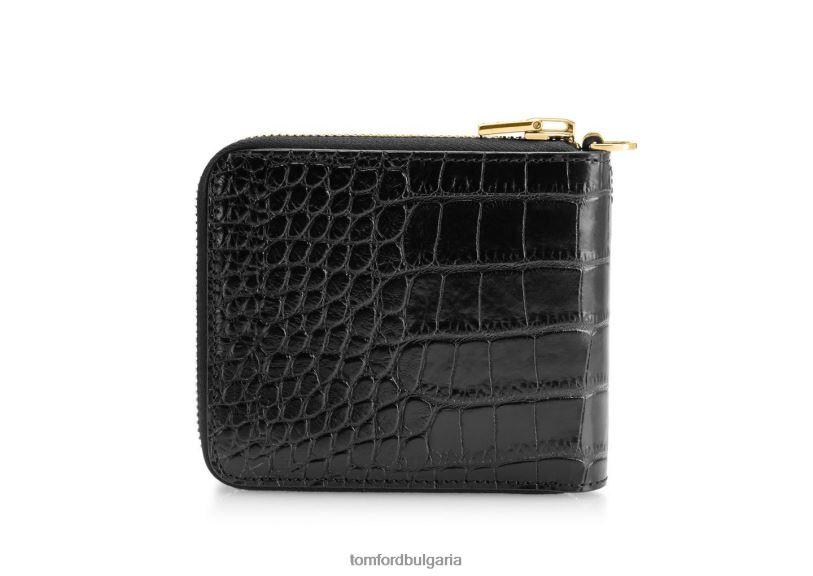 мъже аксесоар портфейл с верига от алигатор черен TOM FORD B880D855
