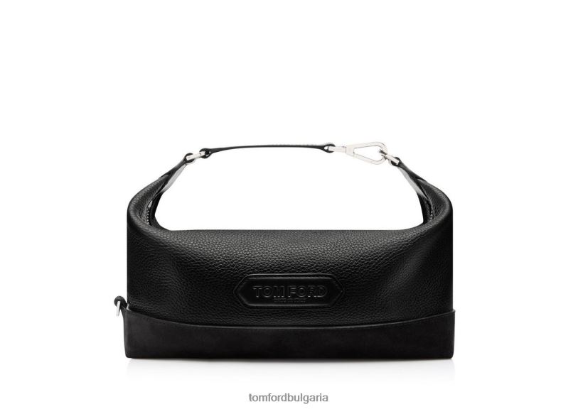 мъже аксесоар пътна чанта от зърнеста кожа черен TOM FORD B880D856