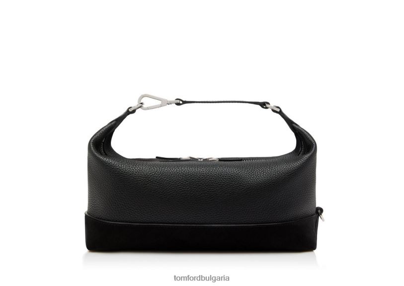 мъже аксесоар пътна чанта от зърнеста кожа черен TOM FORD B880D856