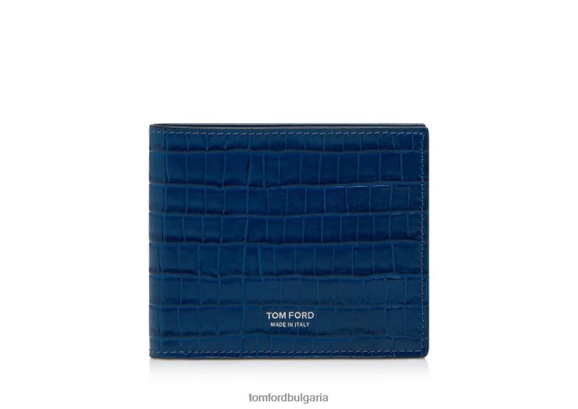 мъже аксесоар двоен портфейл с крокодил с лъскав печат мода TOM FORD B880D859