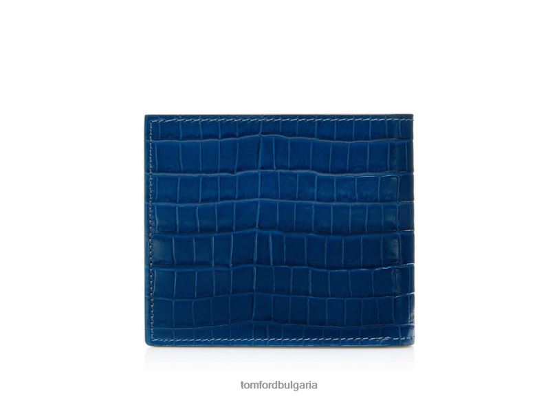 мъже аксесоар двоен портфейл с крокодил с лъскав печат мода TOM FORD B880D859