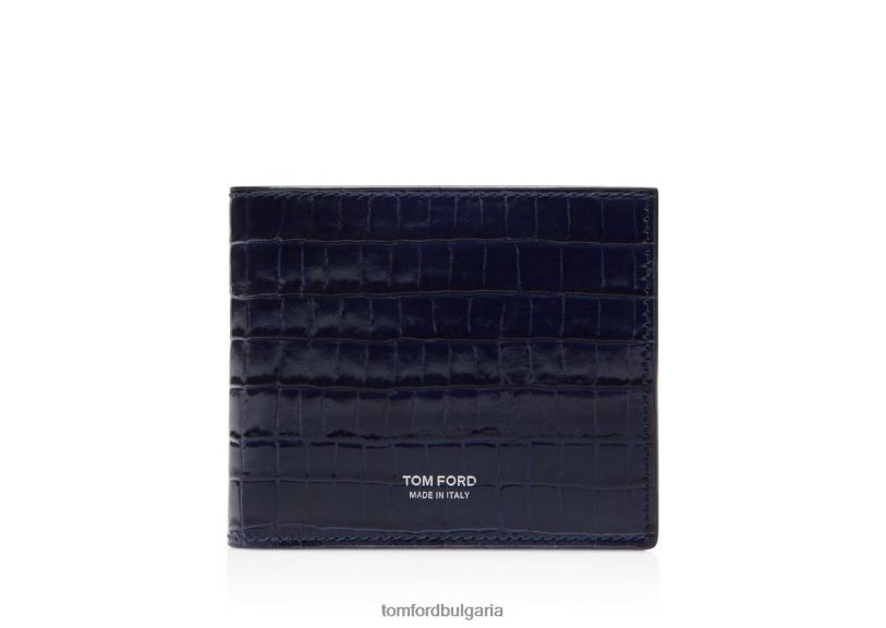 мъже аксесоар двоен портфейл с крокодил с лъскав печат мастило TOM FORD B880D860