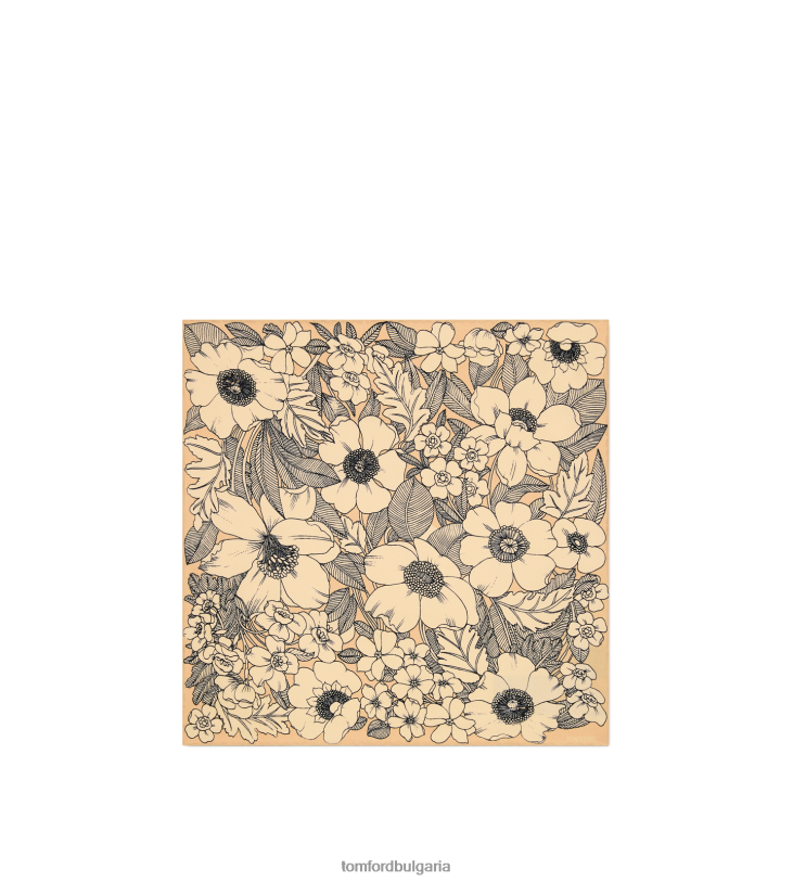 мъже аксесоар джобен квадрат с цветя шампанско TOM FORD B880D936