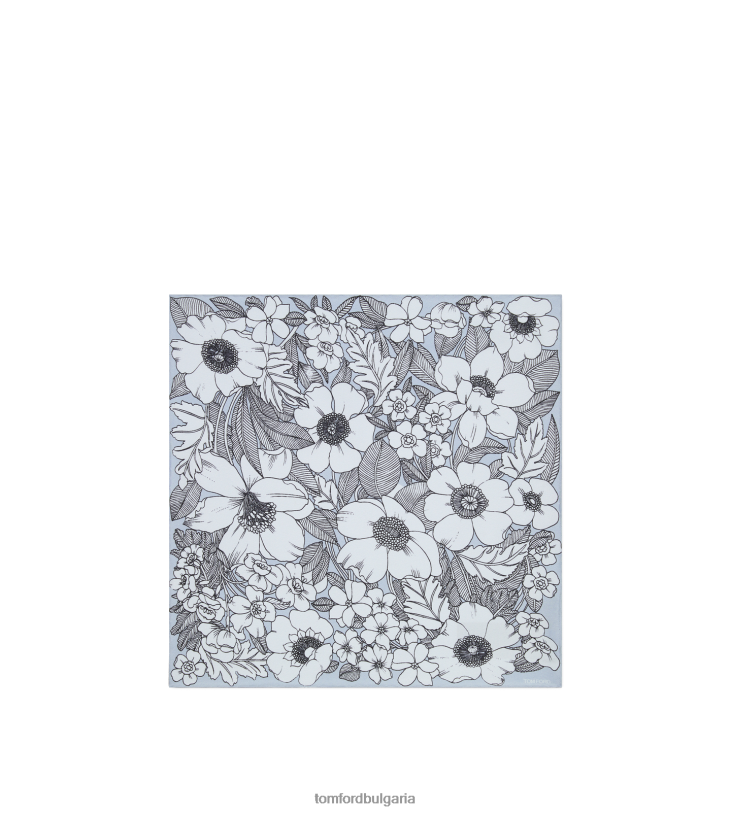 мъже аксесоар джобен квадрат с цветя прашно синьо TOM FORD B880D937