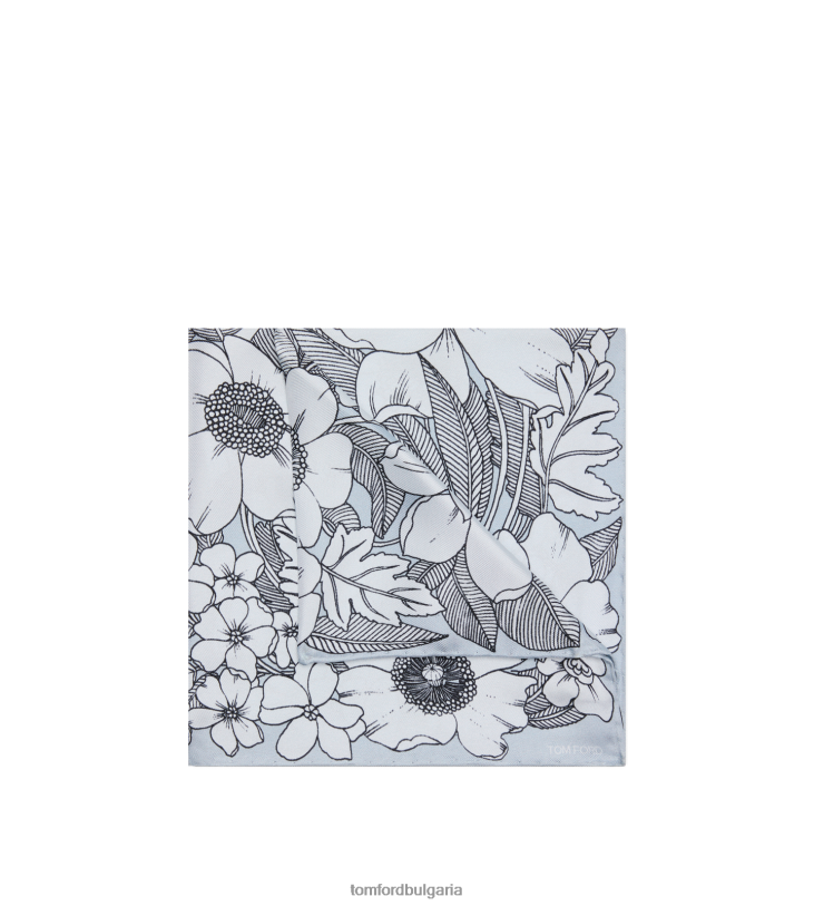 мъже аксесоар джобен квадрат с цветя прашно синьо TOM FORD B880D937