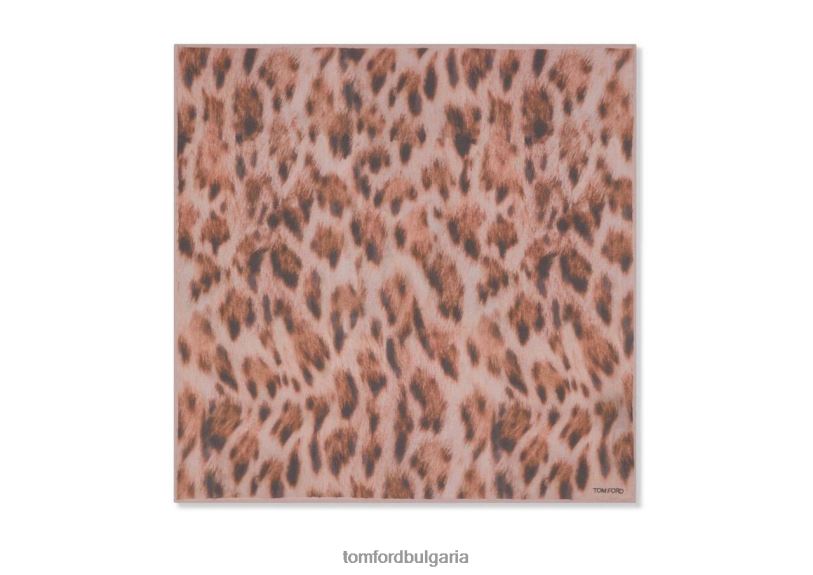 мъже аксесоар джобно квадратче от крепдешин розов гепард TOM FORD B880D942