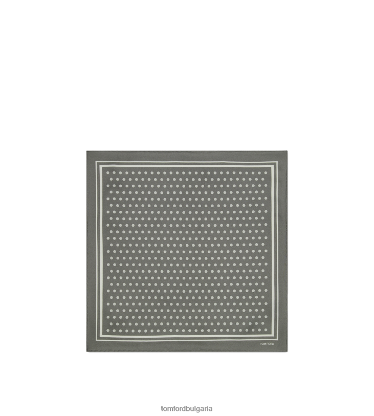 мъже аксесоар каре с квадратен дизайн на точки сиво TOM FORD B880D946