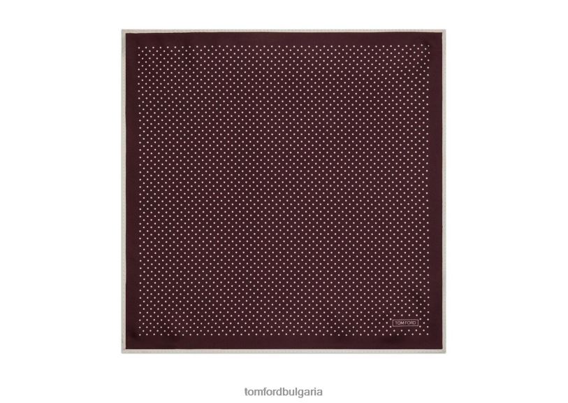 мъже аксесоар джобен квадрат на точки бордо TOM FORD B880D952