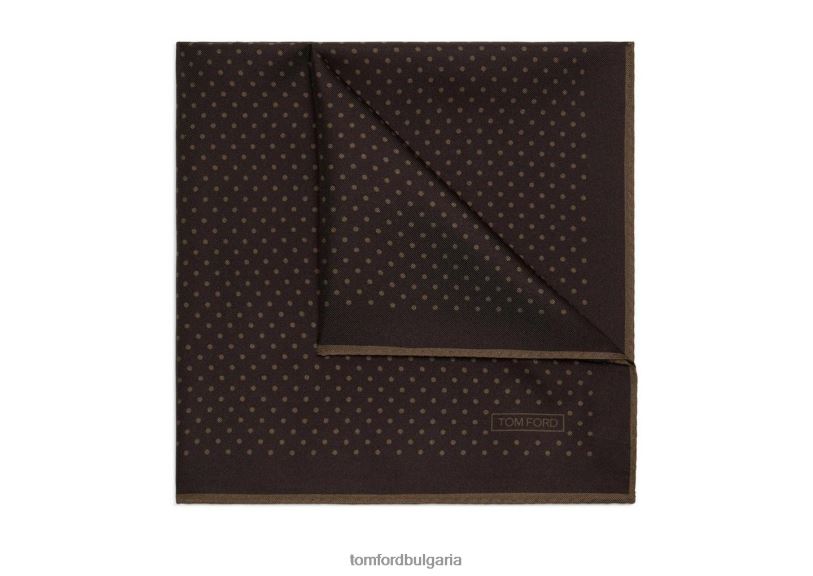 мъже аксесоар джобен квадрат на точки кафяв/бронз TOM FORD B880D953