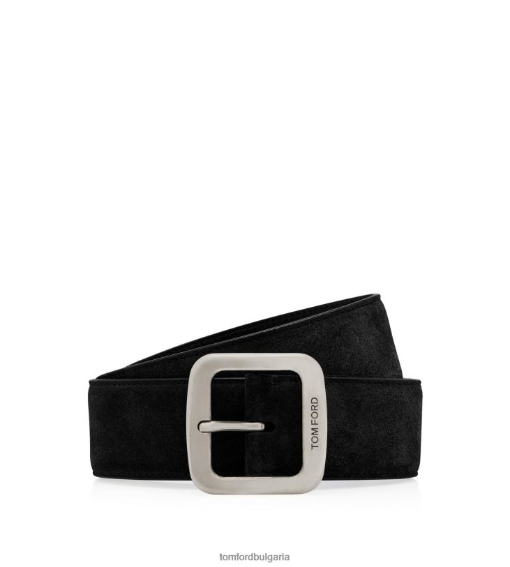 мъже аксесоар велурен квадратен колан черен TOM FORD B880D747