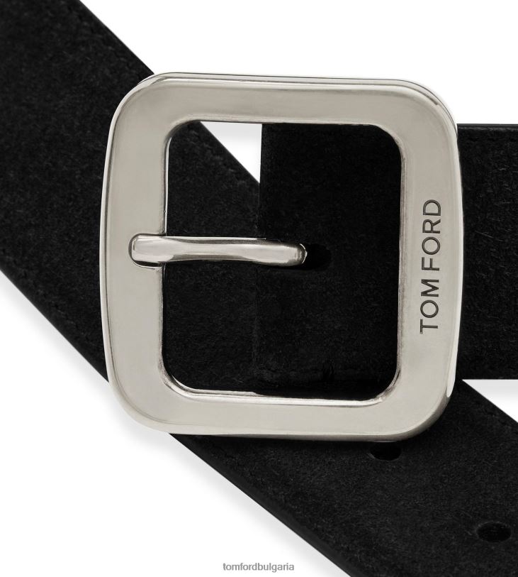 мъже аксесоар велурен квадратен колан черен TOM FORD B880D747