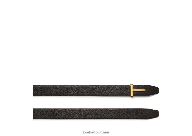 мъже аксесоар мек зърнест кожен колан кафяво + черно TOM FORD B880D752