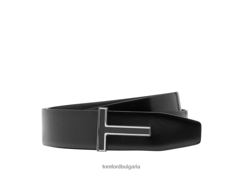 мъже аксесоар кожен емайлиран колан черен TOM FORD B880D776