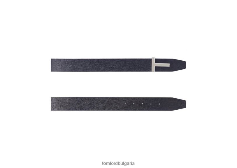 мъже аксесоар двустранен кожен колан t icon тъмно синьо + черно TOM FORD B880D781
