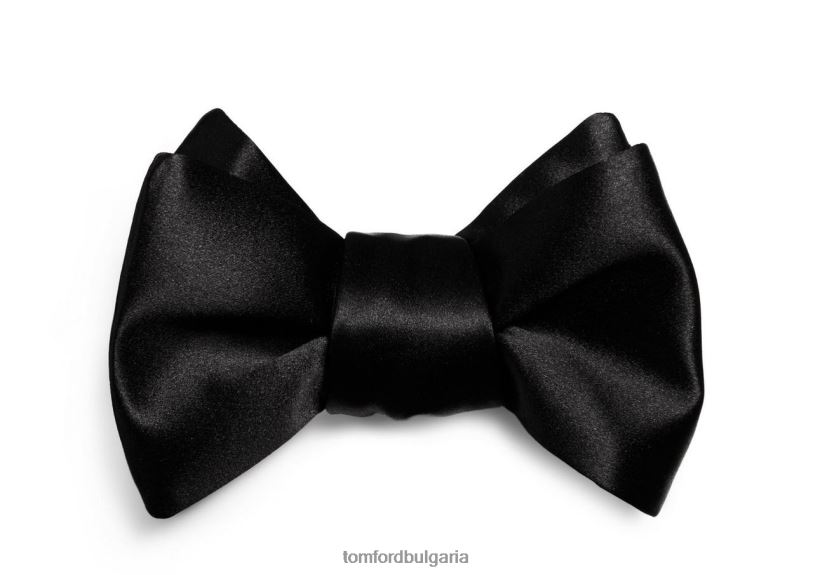 мъже аксесоар сатенена класическа предварително вързана вечерна папийонка черен TOM FORD B880D864