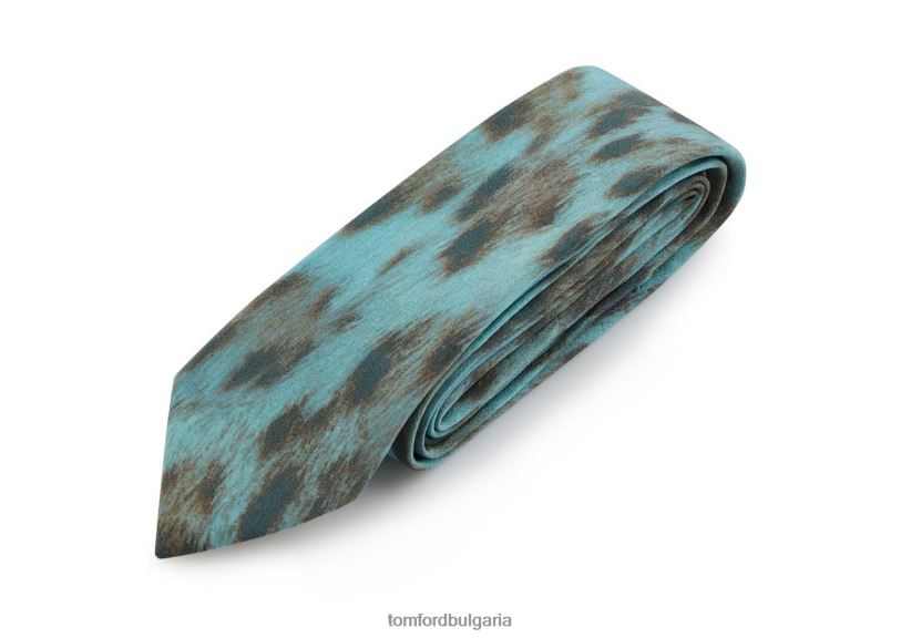 мъже аксесоар крепдешинова вратовръзка гепард светло син гепард TOM FORD B880D866