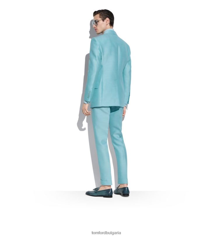 мъже аксесоар крепдешинова вратовръзка гепард светло син гепард TOM FORD B880D866