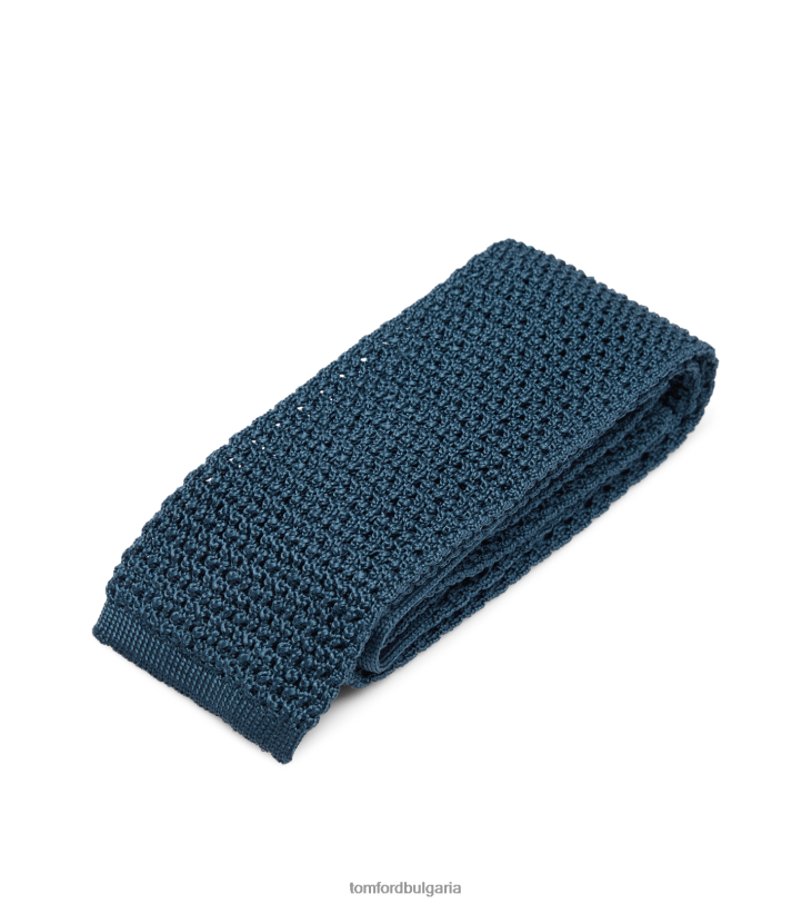 мъже аксесоар плетена вратовръзка лазурно синьо TOM FORD B880D902