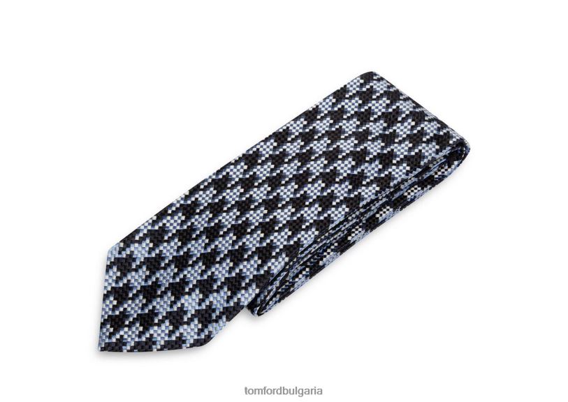 мъже аксесоар гигантска вратовръзка с хрътка зъби син TOM FORD B880D934