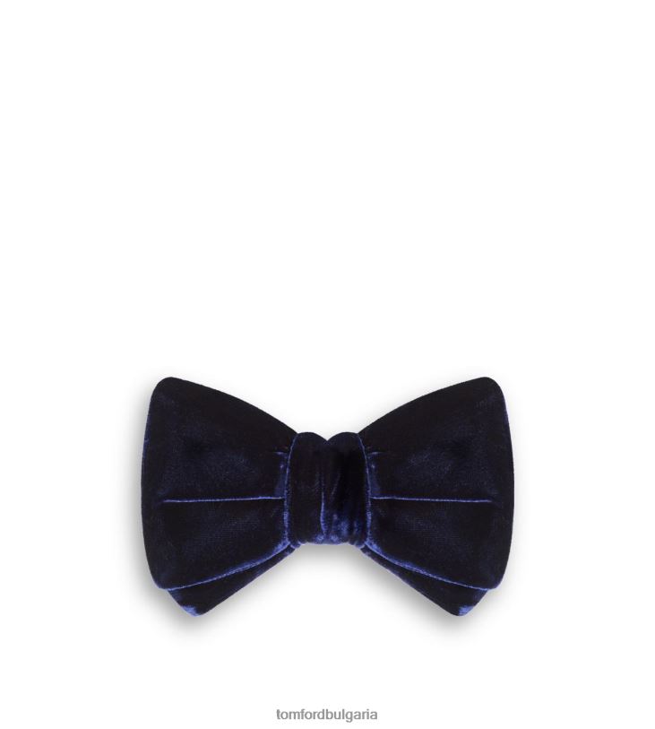 мъже аксесоар кадифена папионка военноморски флот TOM FORD B880D939