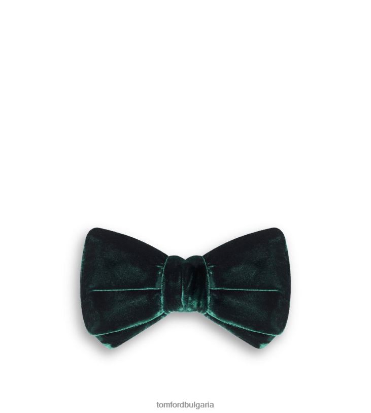 мъже аксесоар кадифена папионка тъмен изумруд TOM FORD B880D940