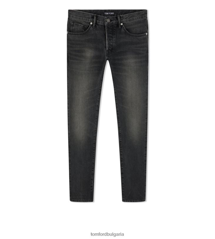 мъже облекло прилепнал деним отлежало черно измиване TOM FORD B880D244