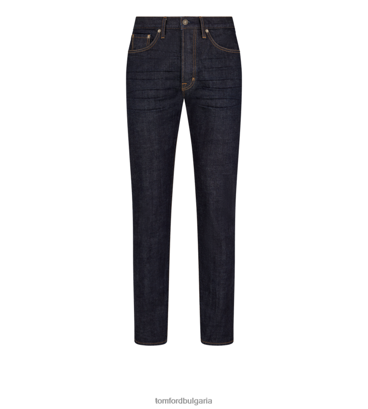 мъже облекло деним със стандартна кройка изплакнете синьо TOM FORD B880D248