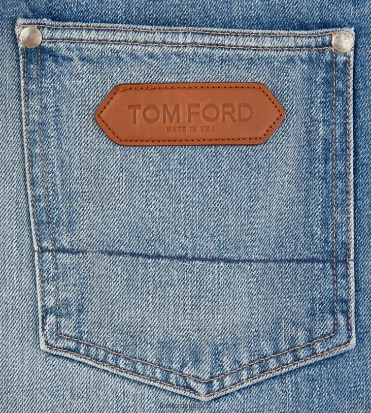 мъже облекло заужени дънки ремонтиран летен син TOM FORD B880D254