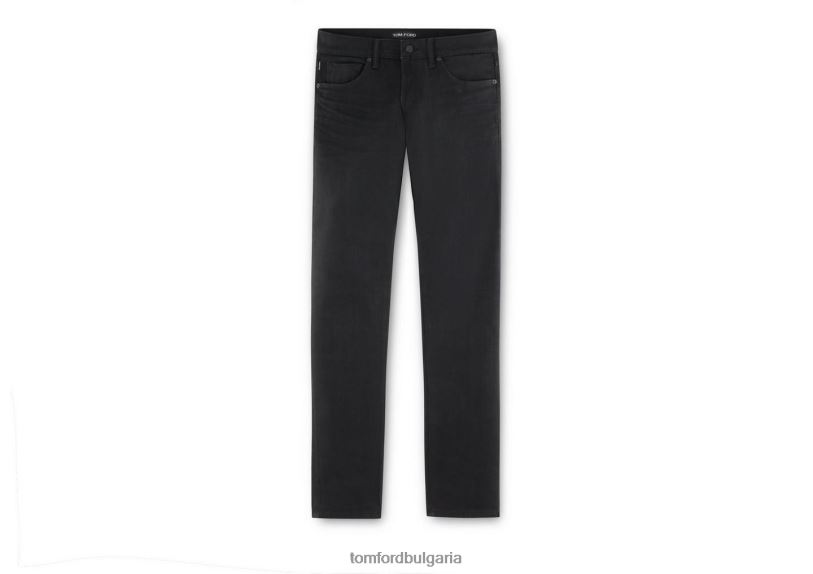 мъже облекло прилепнали дънки с ръбове черен TOM FORD B880D265