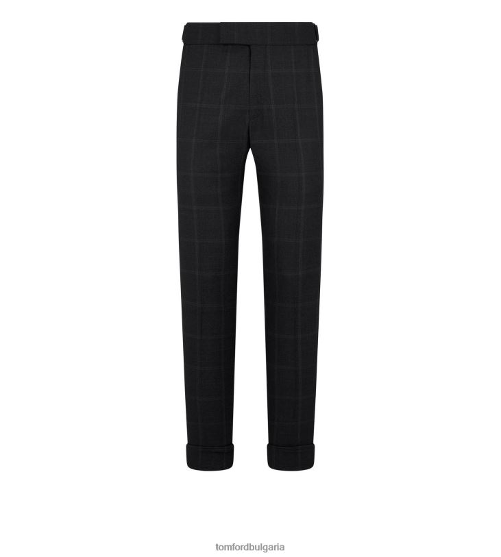 мъже облекло прозорец шелтън костюм тъмно сив TOM FORD B880D10