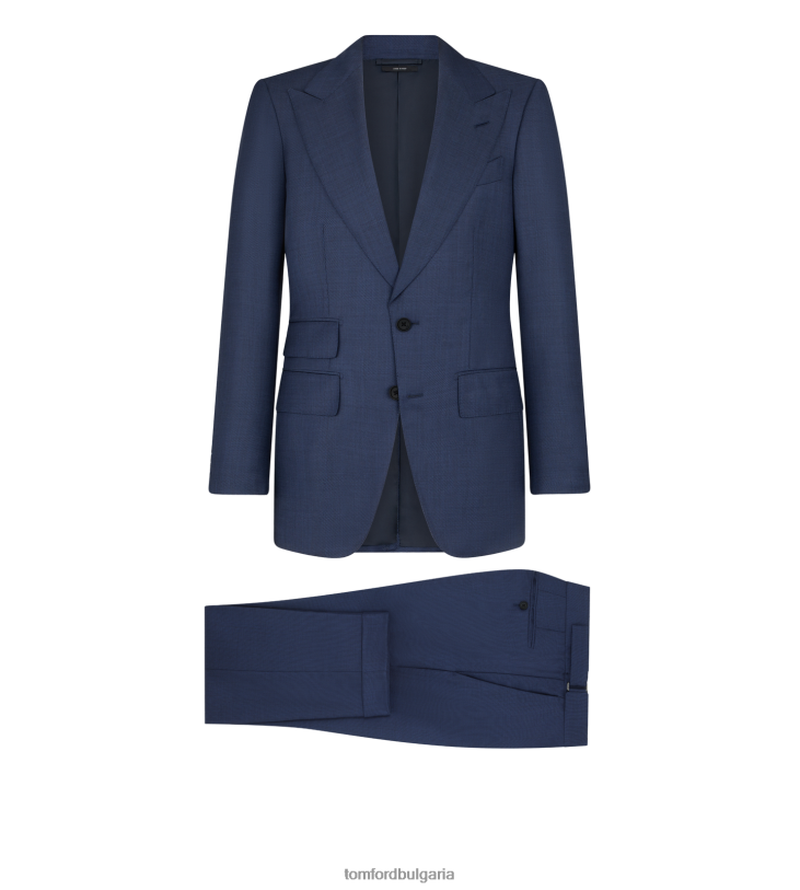 мъже облекло костюм шелтън от акула дънково синьо TOM FORD B880D15