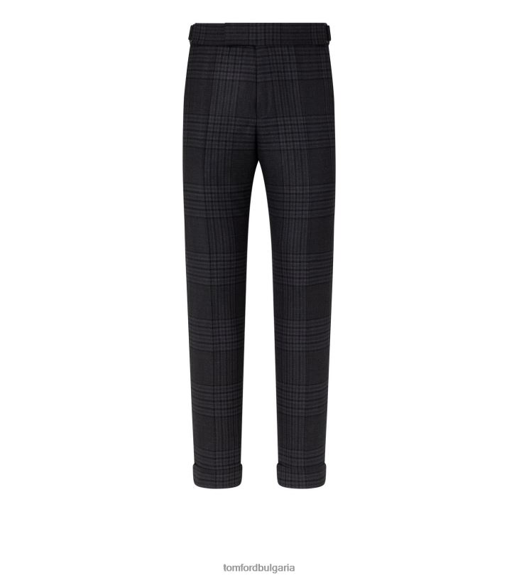 мъже облекло голям кариран костюм шелтън сиво TOM FORD B880D2