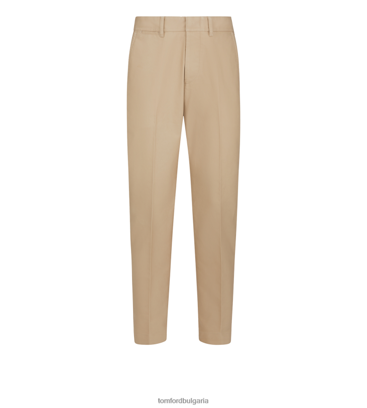 мъже облекло военен памучен чинос пясък TOM FORD B880D398