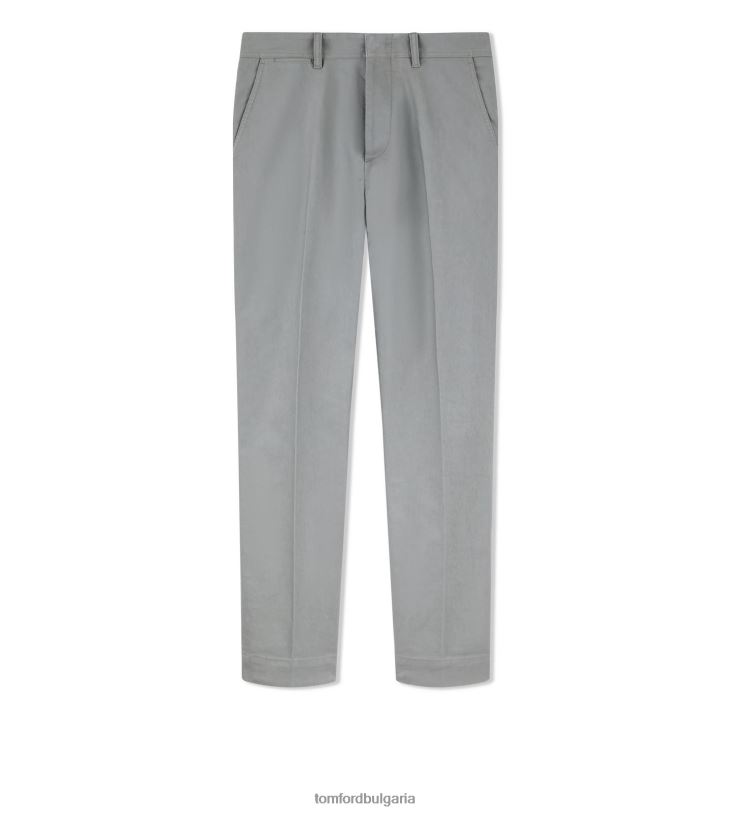 мъже облекло военен памучен чинос сиво TOM FORD B880D399